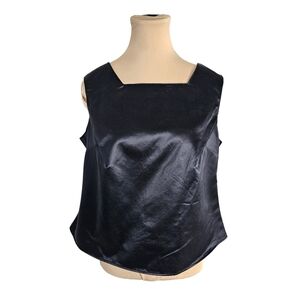 Terraware Elegant Silk Combo Black Boxy Women's Top Sz L